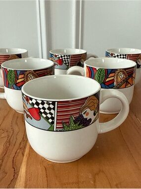 VITROMASTER 1991 Metropolitan Stoneware Coffee Mug Tea Cups Set of 6